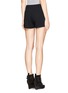 Back View - Click To Enlarge - T BY ALEXANDER WANG - Pintucked front high waist shorts