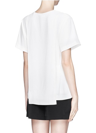 Back View - Click To Enlarge - ALEXANDER WANG - Waist tie layer crepe top