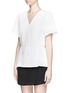 Front View - Click To Enlarge - ALEXANDER WANG - Waist tie layer crepe top