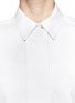 Detail View - Click To Enlarge - VICTORIA BECKHAM - Piqué placket poplin shirt