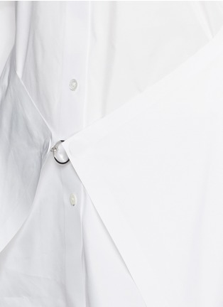 Detail View - Click To Enlarge - ALEXANDER WANG - Paper thin wrap front tailored shirt