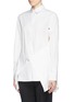 Front View - Click To Enlarge - ALEXANDER WANG - Paper thin wrap front tailored shirt
