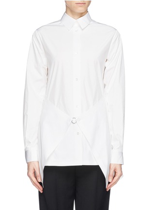 Main View - Click To Enlarge - ALEXANDER WANG - Paper thin wrap front tailored shirt