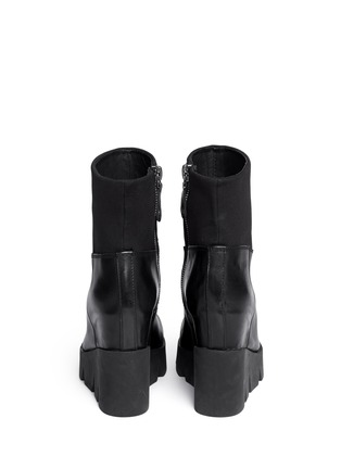 Back View - Click To Enlarge - ASH - 'Ruby' neoprene cuff platform leather boots