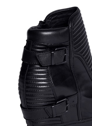 Detail View - Click To Enlarge - ASH - 'Batma' leather wedge platform sneakers