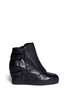 Main View - Click To Enlarge - ASH - 'Batma' leather wedge platform sneakers