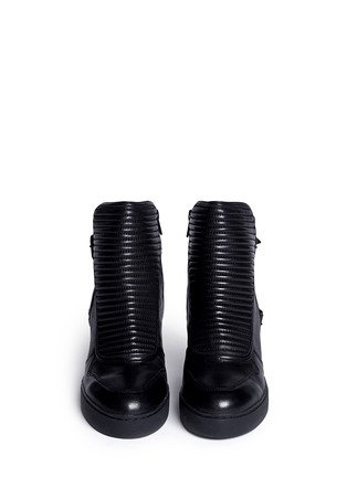 Figure View - Click To Enlarge - ASH - 'Batma' leather wedge platform sneakers