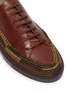 Detail View - Click To Enlarge - CASABLANCA1942 - 'Pana' raffia trim leather sneakers