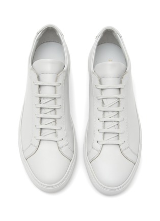 Detail View - Click To Enlarge - COMMON PROJECTS - ‘ORIGINAL ACHILLES’ LEATHER LOW TOP LACE UP SNEAKERS