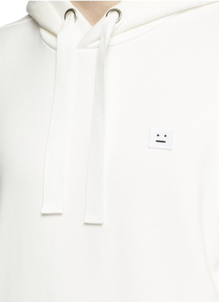 Detail View - Click To Enlarge - ACNE STUDIOS - 'Florida' face patch fleece lined hoodie