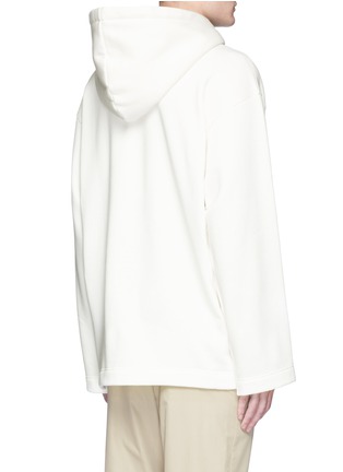 Back View - Click To Enlarge - ACNE STUDIOS - 'Florida' face patch fleece lined hoodie
