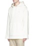 Front View - Click To Enlarge - ACNE STUDIOS - 'Florida' face patch fleece lined hoodie