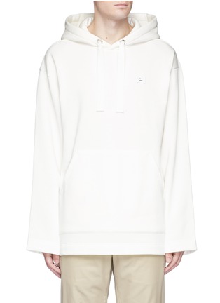 Main View - Click To Enlarge - ACNE STUDIOS - 'Florida' face patch fleece lined hoodie