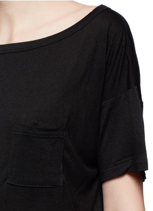 Detail View - Click To Enlarge - T BY ALEXANDER WANG - Classic boatneck pocket jersey dress
