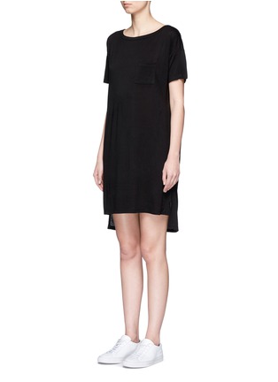 Front View - Click To Enlarge - T BY ALEXANDER WANG - Classic boatneck pocket jersey dress