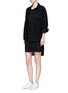 Figure View - Click To Enlarge - T BY ALEXANDER WANG - Classic boatneck pocket jersey dress