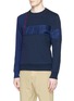 Front View - Click To Enlarge - 73088 - Mix fabric patchwork sweatshirt