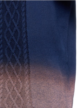 Detail View - Click To Enlarge - 73088 - Ombré effect cable knit panel sweater