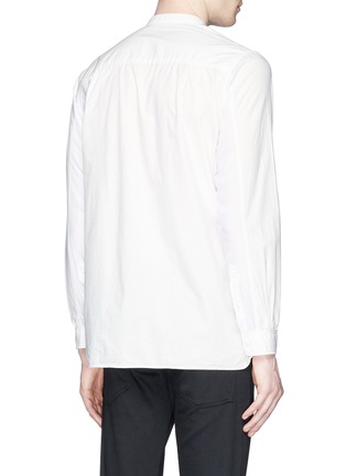 Back View - Click To Enlarge - 73088 - Mandarin collar pocket cotton shirt