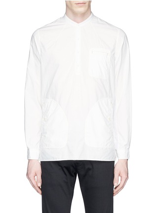Main View - Click To Enlarge - 73088 - Mandarin collar pocket cotton shirt