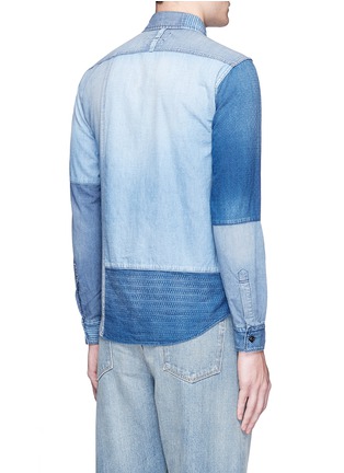 Back View - Click To Enlarge - FDMTL - Boro patchwork cotton denim shirt