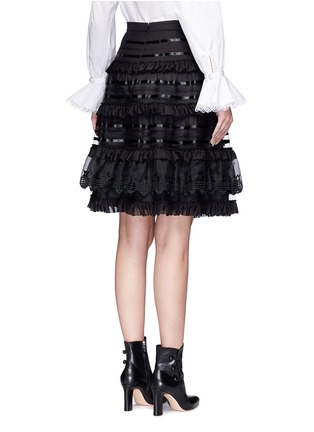 Back View - Click To Enlarge - 68244 - 'Sea' fish lace tiered ruffle skirt