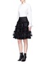 Figure View - Click To Enlarge - 68244 - 'Sea' fish lace tiered ruffle skirt