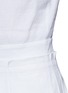 Detail View - Click To Enlarge - DKNY - Asymmetric pleat overlay sleeveless linen dress