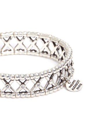 Detail View - Click To Enlarge - PHILIPPE AUDIBERT - 'Losey' beaded Swarovski crystal elastic bracelet