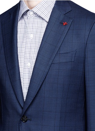 Detail View - Click To Enlarge - ISAIA - 'Gregory' micro overcheck wool suit