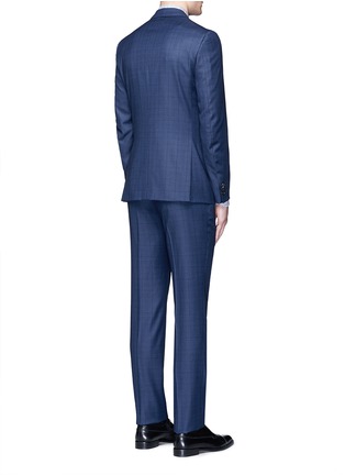 Back View - Click To Enlarge - ISAIA - 'Gregory' micro overcheck wool suit