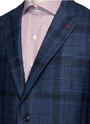 Detail View - Click To Enlarge - ISAIA - 'Sailor' check wool-silk-cashmere bouclé blazer