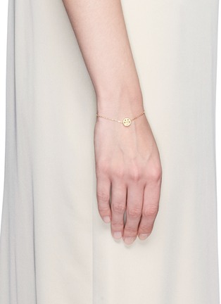 Figure View - Click To Enlarge - RUIFIER - 'Happy' 18k yellow gold chain charm bracelet