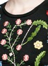 Detail View - Click To Enlarge - ALICE & OLIVIA - 'Robin' floral embroidery linen T-shirt