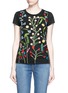 Main View - Click To Enlarge - ALICE & OLIVIA - 'Robin' floral embroidery linen T-shirt