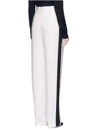 Back View - Click To Enlarge - LANVIN - Tuxedo stripe washed crepe techno pants