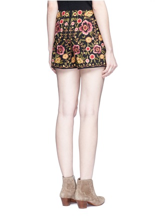 Back View - Click To Enlarge - ALICE & OLIVIA - 'Marisa' floral embroidery shorts