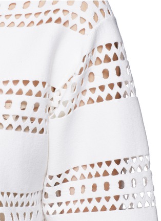 Detail View - Click To Enlarge - ALAÏA - 'Vienne d'Hiver' geometric cutout knit top