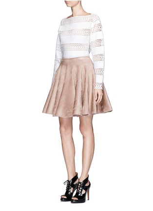 Figure View - Click To Enlarge - ALAÏA - 'Vienne d'Hiver' geometric cutout knit top