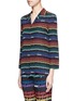 Front View - Click To Enlarge - GUCCI - Rainbow print silk pyjama shirt