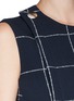 Detail View - Click To Enlarge - BALENCIAGA - Textured check asymmetric dress