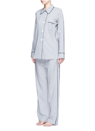 Figure View - Click To Enlarge - ARAKS - 'Kate' gingham check organic cotton pyjama top
