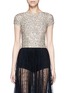 Main View - Click To Enlarge - ALICE & OLIVIA - 'Kelli' sequin embellished tulle cropped top