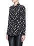 Front View - Click To Enlarge - SAINT LAURENT - Moon and star print silk shirt