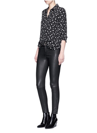 Figure View - Click To Enlarge - SAINT LAURENT - Moon and star print silk shirt