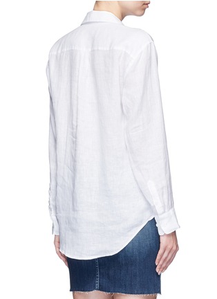 Back View - Click To Enlarge - EQUIPMENT - 'Knox' lace-up front linen shirt