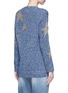 Back View - Click To Enlarge - VALENTINO GARAVANI - Metallic star intarsia mouliné knit sweater
