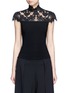 Main View - Click To Enlarge - ALICE & OLIVIA - 'Dandi' floral lace crepe top