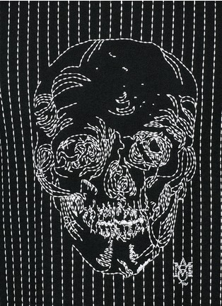 Detail View - Click To Enlarge - ALEXANDER MCQUEEN - Skull stitch embroidery cotton sweatshirt