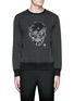 Main View - Click To Enlarge - ALEXANDER MCQUEEN - Skull stitch embroidery cotton sweatshirt